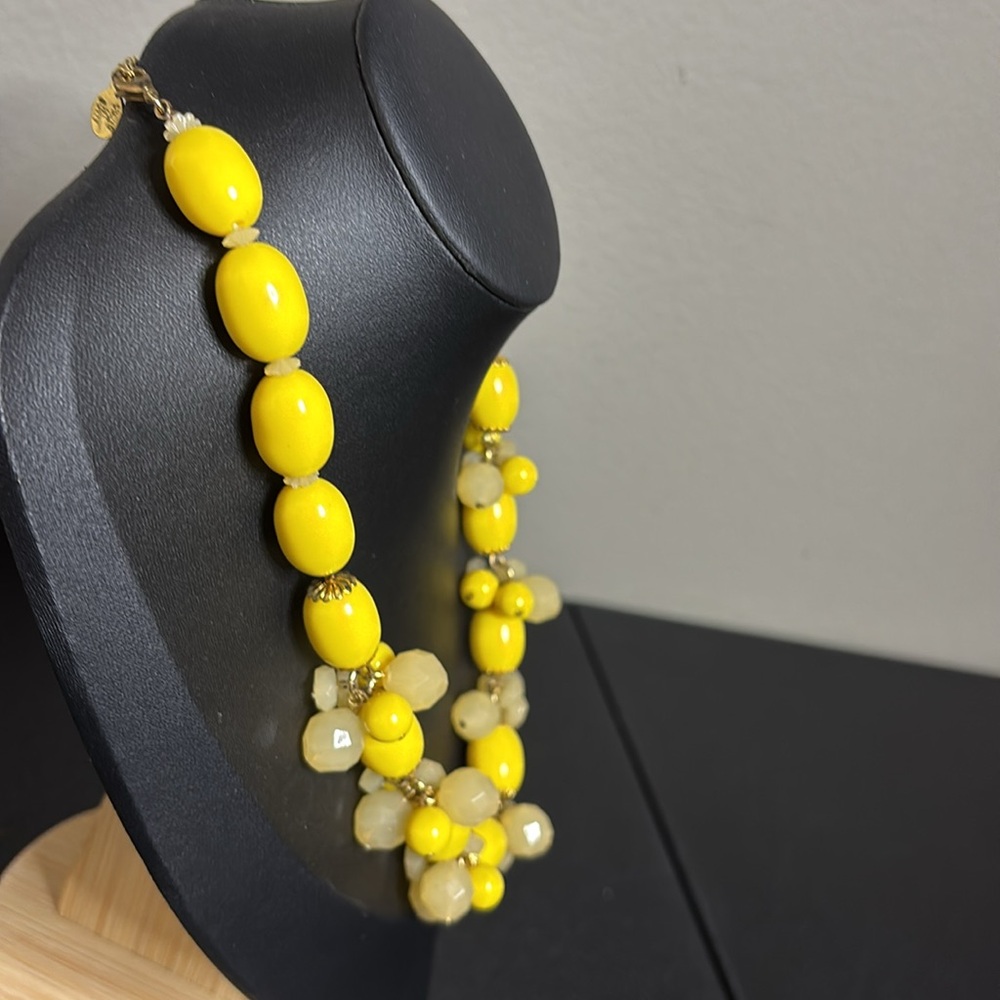 Robert Rose Yellow Cluster Beaded Statement Sunsh… - image 7